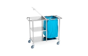 JMS CARRO ROUPA SUJA E LIMPA C/TAMPA INOX 10.CR.1551